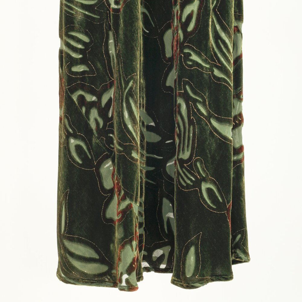 Citron Santa Monica Green Floral-Burnout Velvet Maxi Dress - Picture 5 of 9